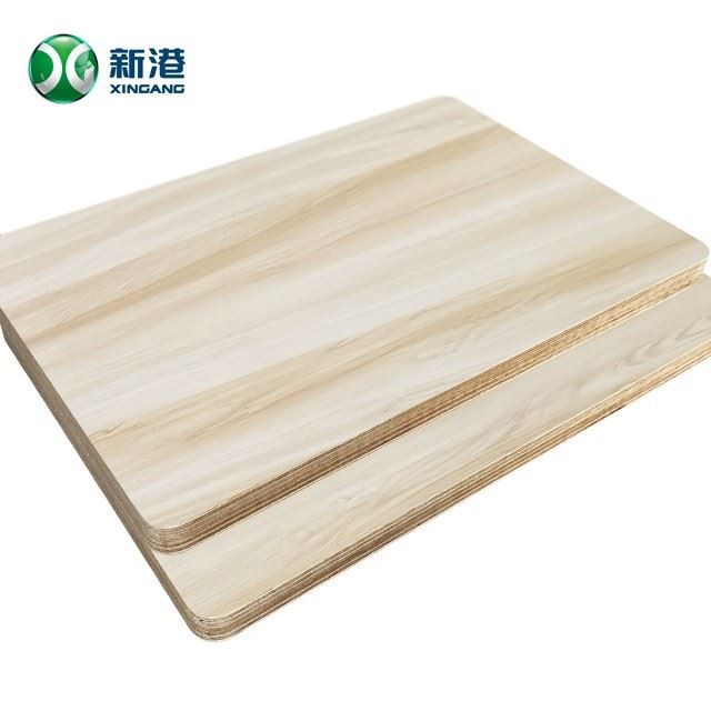 22mm Thickness Surface Wood Grain Melamine Paper High Strength Plywood For Furniture