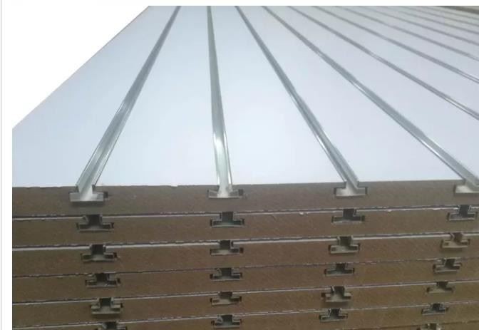 Aluminium Slatwall Slat Wall Panel Slotted Groove Wall Panel MDF Board