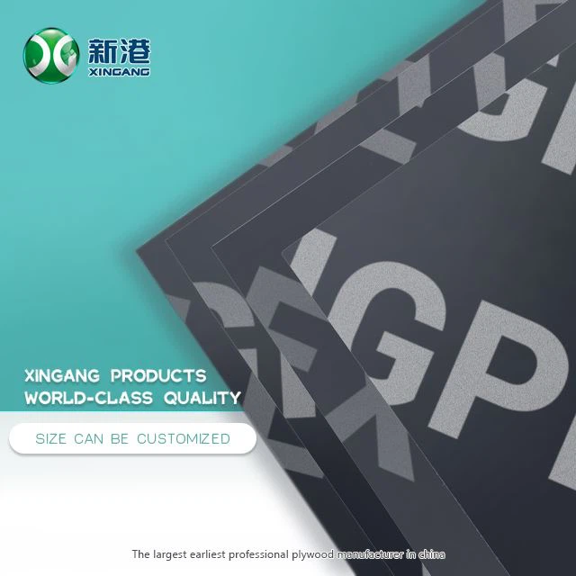 Xingang 1220x2440 mm 18 mm crna šperploča obložena filmom Fenolna ploča za oplatu brodskih konstrukcija