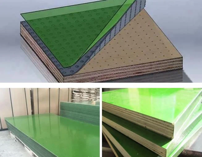 PP Pvc Green Plastic Film Plywood For Construction high quality